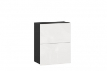 Шкаф кухонный 800 горизонтальный с 2 складными дверями6 Любимый дом Шервуд ЛД 281.970.000.085 Черный Белый глянец