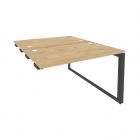 Стол-приставка двойной на О-образном м/к к опорым элем. Рива ONIX O.MO-D.SPR-2.7 Тиквуд Светлый/Антрацит