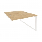 Стол-приставка двойной на О-образном м/к к опорым элем. Рива ONIX O.MO-D.SPR-2.7 Тиквуд Светлый/Белый