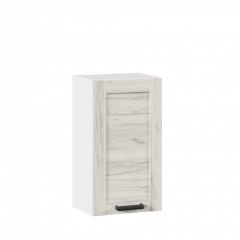 Шкаф кухонный 400 со стеклом Любимый дом Джамис ЛД 296.320.000.018 Белый Белый камень