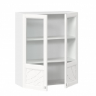 Шкаф кухонный 800 высокий со стеклом Любимый дом Джулия ЛД 284.460.000.030 Белый