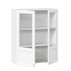 Шкаф кухонный 800 высокий со стеклом Любимый дом Джулия ЛД 284.460.000.030 Белый