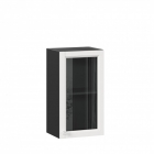 Шкаф кухонный 400 со стеклом Любимый дом Джулия ЛД 284.320.000.060 Черный Белый