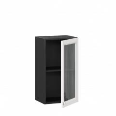 Шкаф кухонный 400 со стеклом Любимый дом Джулия ЛД 284.320.000.060 Черный Белый