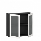 Шкаф кухонный 800 со стеклом Любимый дом Джулия ЛД 284.360.000.065 Черный Белый