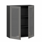 Шкаф кухонный 800 высокий Любимый дом Амели-3 ЛД 299.460.000.051 Черный Оникс серый