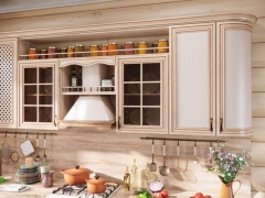 Шкаф кухонный 450 со стеклом Любимый дом Кантри ЛД 235.572.000 Сономе эйч светлая