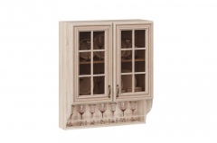 Шкаф кухонный 800 с открытой полкой со стеклом Любимый дом Кантри ЛД 235.292.000 Сономе эйч светлая