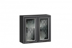 Шкаф кухонный 800 со стеклом Любимый дом Италия ЛД 275.367.000 Черный Дуб темный