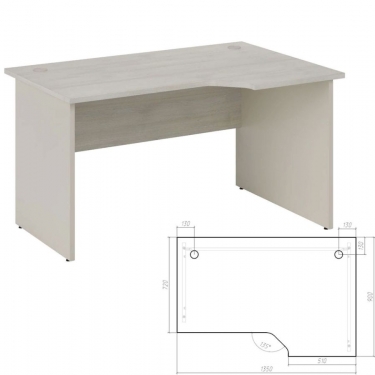 Стол эргономичный правый POINTEX New Line NLN36315421 Дуб шамони светлый