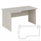 Стол эргономичный левый POINTEX New Line NLN36315521 Дуб шамони светлый