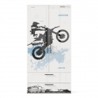 Шкаф комбинированный Любимый дом Мотокросс ЛД 535.040.000 Серый шелк с фотопечатью