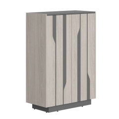 Шкаф средний Skyland Line СФ-574202 Дуб серый Черный графит