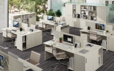 Комплект Офисной мебели Монолит Канцлер 01 Скандинавское дерево белое