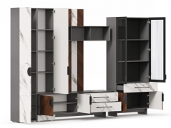 Набор мебели для гостиной Любимый дом Вилена 3 Оникс Серый/Орех/Монте белый