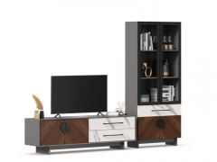 Набор мебели для гостиной Любимый дом Вилена 5 Серый/Орех/Монте белый