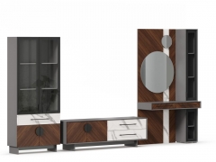 Набор мебели для гостиной Любимый дом Вилена 6 Серый/Орех/Монте белый