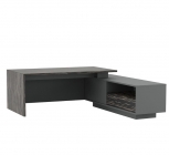 Стол письменный на опорной креденции POINTEX DALI DLI37210112 Эбен Антрацит