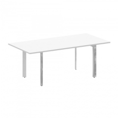 Стол переговорный на П-образном м/к Рива ONIX DIRECT LUX M-O.MP-PRG-19 Белый бриллиант