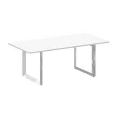 Стол переговорный на О-образном м/к Рива ONIX DIRECT LUX M-O.MO-PRG-19 Белый бриллиант