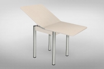 Стол обеденный Форт Ломберный с ящ ХРОМ 1 кат 4042 мат ЛДСП белый