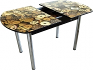 Стол обеденный Форт Раздвижной ЕВРО фп Печеньки ЛДСП венге