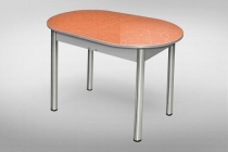 Стол обеденный Форт Универсальный 32мм ХРОМ мет.напр. 3 кат. 1006 круги ЛДСП венге