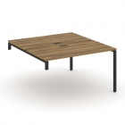 Двойной стол-надставка на опорную тумбу Рива CONCEPT CN.DSN-003 Сандал Янтарный Антрацит