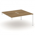 Двойной стол-надставка на опорную тумбу Рива CONCEPT CN.DSN-004 Сандал Янтарный Белый