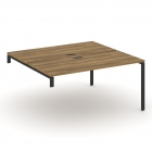 Двойной стол-надставка на опорную тумбу Рива CONCEPT CN.DSN-004 Сандал Янтарный Черный