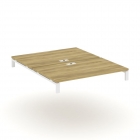 Двойной стол надставка на две опорные тумбы Рива CONCEPT CN.DSN-006 Дуб Винченцо Белый