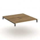 Двойной стол надставка на две опорные тумбы Рива CONCEPT CN.DSN-007 Сандал Янтарный Антрацит