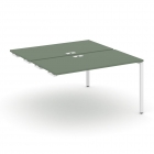 Двойной стол-приставка к опорным тумбам/шкафам Рива CONCEPT CN.DSPR-003 Кобо Белый