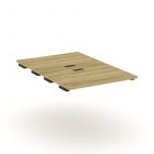 Двойной стол-приставка к двум опорным тумбам/шкафам Рива CONCEPT CN.DSPR-005 Дуб Винченцо Черный