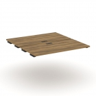 Двойной стол-приставка к двум опорным тумбам/шкафам Рива CONCEPT CN.DSPR-007 Сандал Янтарный Черный