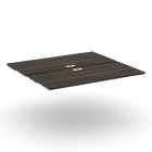 Двойной стол-приставка к двум опорным тумбам/шкафам Рива CONCEPT CN.DSPR-008 Дуб Мали Белый