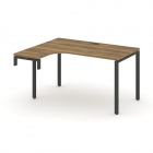 Стол-надставка на опорную тумбу левый Рива CONCEPT CN.OSAN-001L Сандал Янтарный Черный