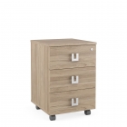 Тумба подкатная с 3 ящиками POINTEX SOL29730301 Вяз