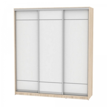 Шкаф-купе Аларти B-220х200х60-2ДСС-Белый-D7D7D7