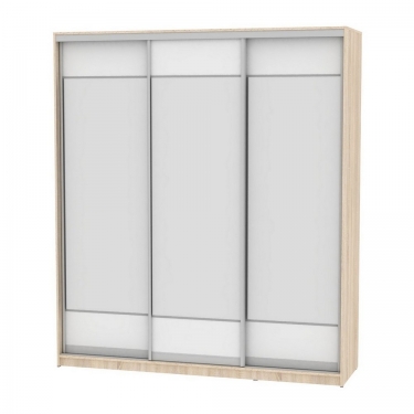 Шкаф-купе Аларти B-220х200х60-2ДСС-Белый-D8D8D8