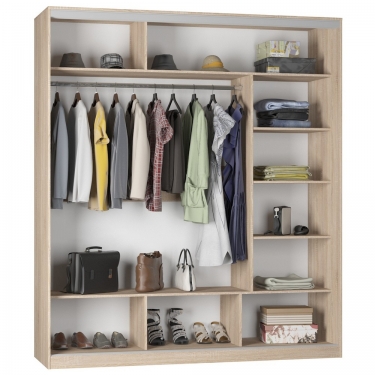 Шкаф-купе Аларти B-220х200х60-2ДМ-D10D10D10