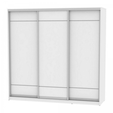 Шкаф-купе Аларти B-220х235х60-1Белый-D7D7D7