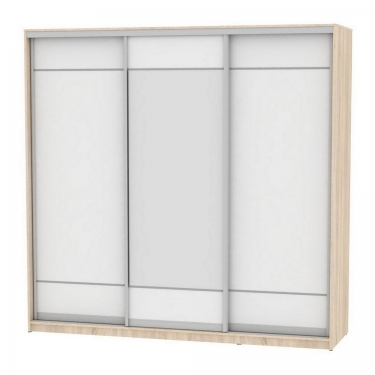 Шкаф-купе Аларти B-220х235х60-1ДСС-Белый-D7D8D7