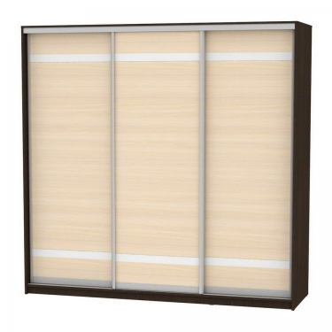 Шкаф-купе Аларти B-220х235х60-3Венге-ДМ-D9D9D9