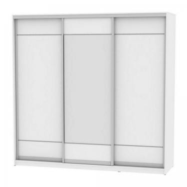 Шкаф-купе Аларти B-220х235х60-3Белый-D7D8D7