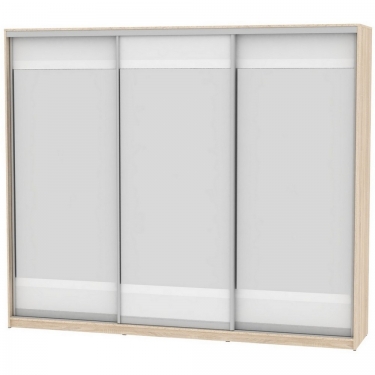 Шкаф-купе Аларти B-220х270х60-1ДСС-Белый-D10D10D10