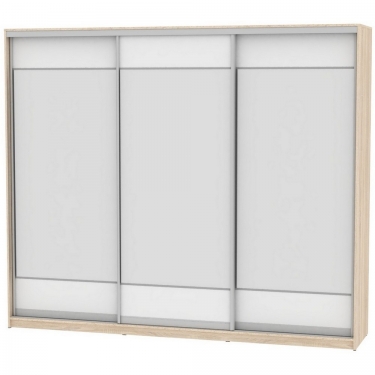 Шкаф-купе Аларти B-220х270х60-2ДСС-Белый-D8D8D8