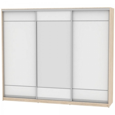 Шкаф-купе Аларти B-220х270х60-2ДСС-Белый-D7D8D7