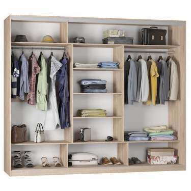 Шкаф-купе Аларти B-220х270х60-2ЯАТ-ЯАС-D9D10D9