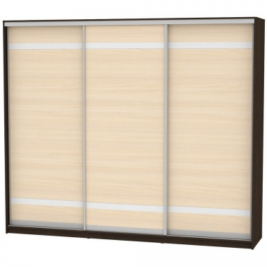 Шкаф-купе Аларти B-220х270х60-3Венге-ДМ-D9D9D9